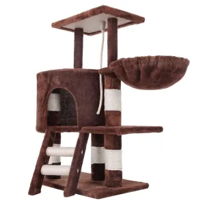 104cm Plush Cat Tree Condo | Brown