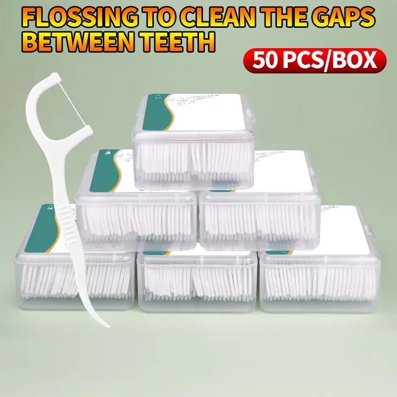 150 Disposable Dental Floss Picks for Oral Care
