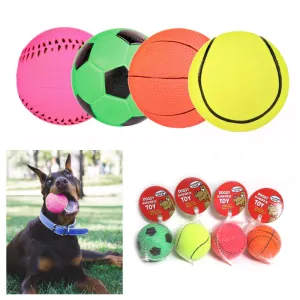 2 Pc Rubber Ball Pet Dog Toy Training Indestructible Chew Play Fetch Bite Toys