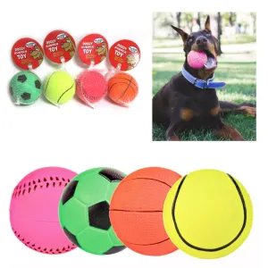 4 Pack Ball Dog Toy Medium 2.5 Inch Pet Train Bounce Fetch Floating Water Toy