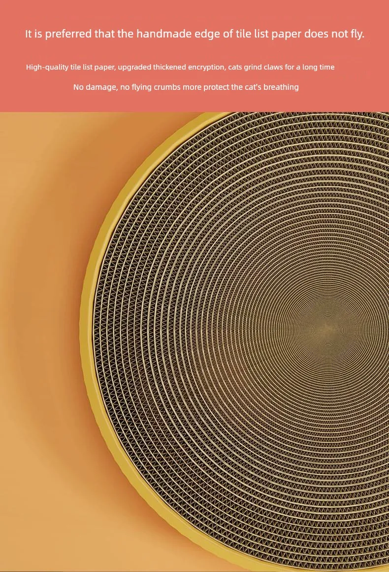 Cat Scratch Board Nest round Cat Scratching Board Abrasion Resistant Corrugated Paper Cat Nest Hair Claws Integrated No Dandruff Cat Toy Cat Supplies
