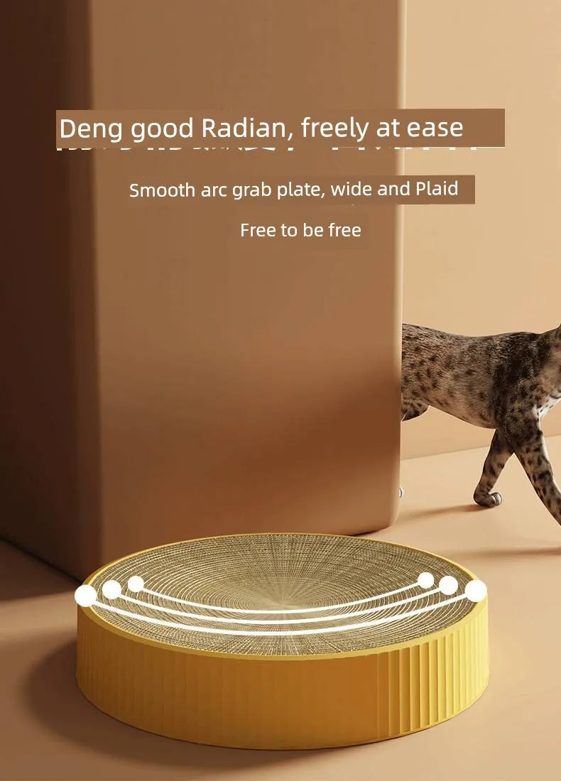 Cat Scratch Board Nest round Cat Scratching Board Abrasion Resistant Corrugated Paper Cat Nest Hair Claws Integrated No Dandruff Cat Toy Cat Supplies