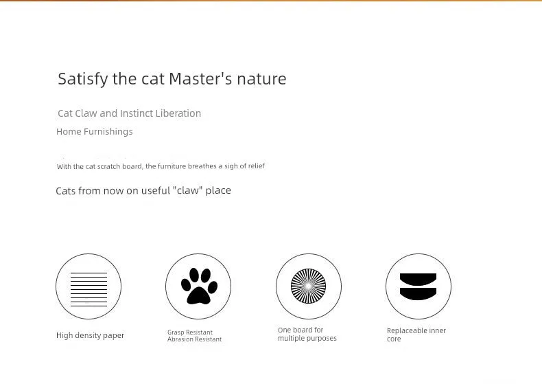 Cat Scratch Board Nest round Cat Scratching Board Abrasion Resistant Corrugated Paper Cat Nest Hair Claws Integrated No Dandruff Cat Toy Cat Supplies