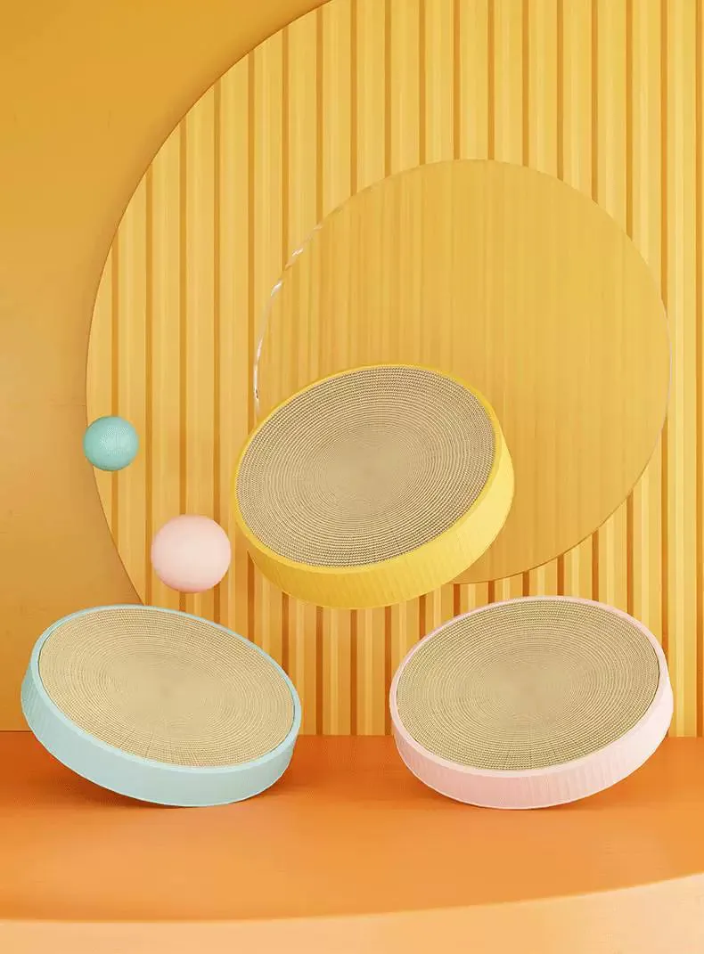 Cat Scratch Board Nest round Cat Scratching Board Abrasion Resistant Corrugated Paper Cat Nest Hair Claws Integrated No Dandruff Cat Toy Cat Supplies