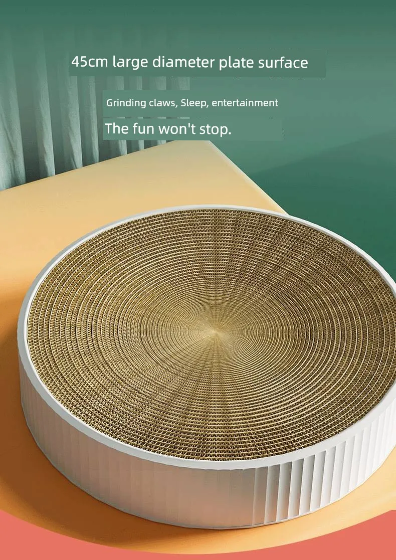 Cat Scratch Board Nest round Cat Scratching Board Abrasion Resistant Corrugated Paper Cat Nest Hair Claws Integrated No Dandruff Cat Toy Cat Supplies