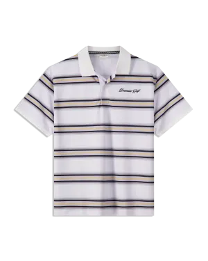 Course Stripe Polo - White