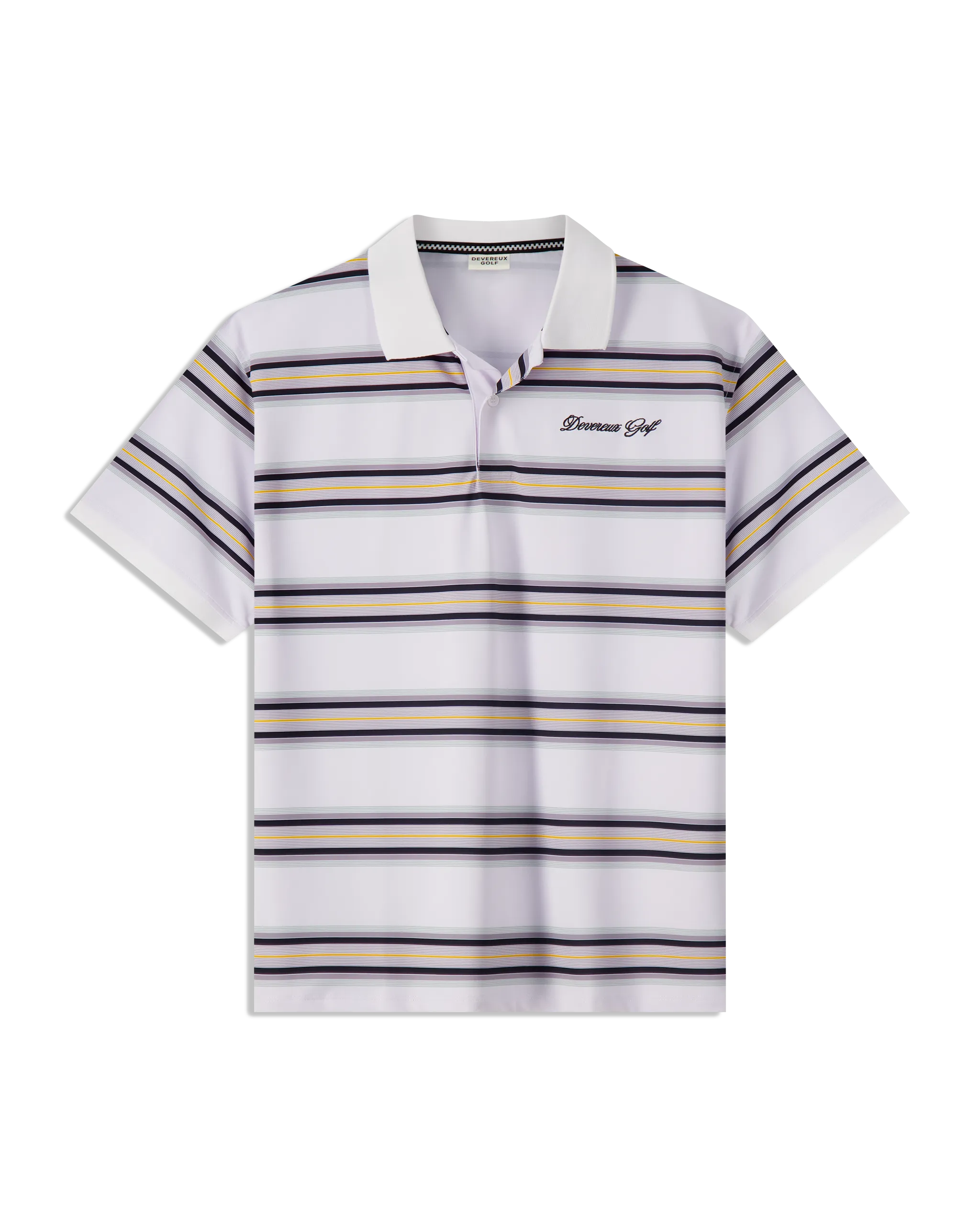 Course Stripe Polo - White