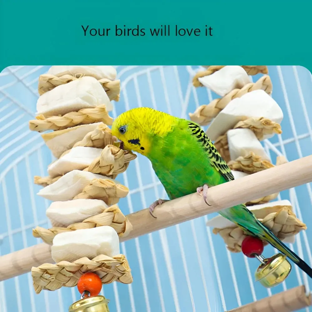 Deep Sea Squid Bone Bird Swing Toy with Bell