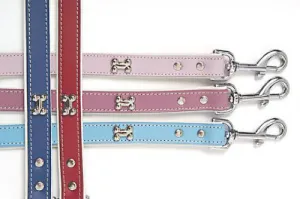 DOGUE Bones Leather Dog Lead
