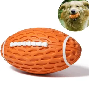 Durable Nontoxic Floatable Squeaky Rubber Chew Ball for Dogs Teething Stress Relief