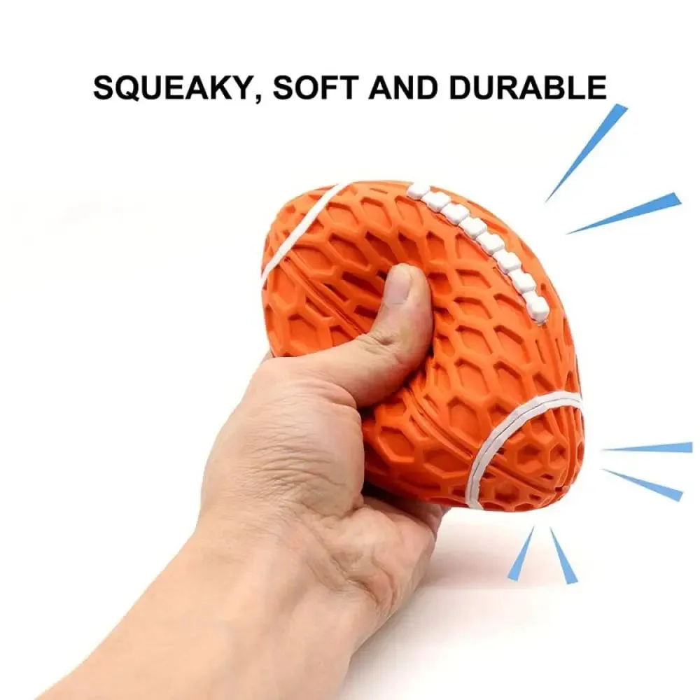 Durable Nontoxic Floatable Squeaky Rubber Chew Ball for Dogs Teething Stress Relief