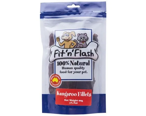 Fit'N'Flash Kangaroo Fillet Treats 120g