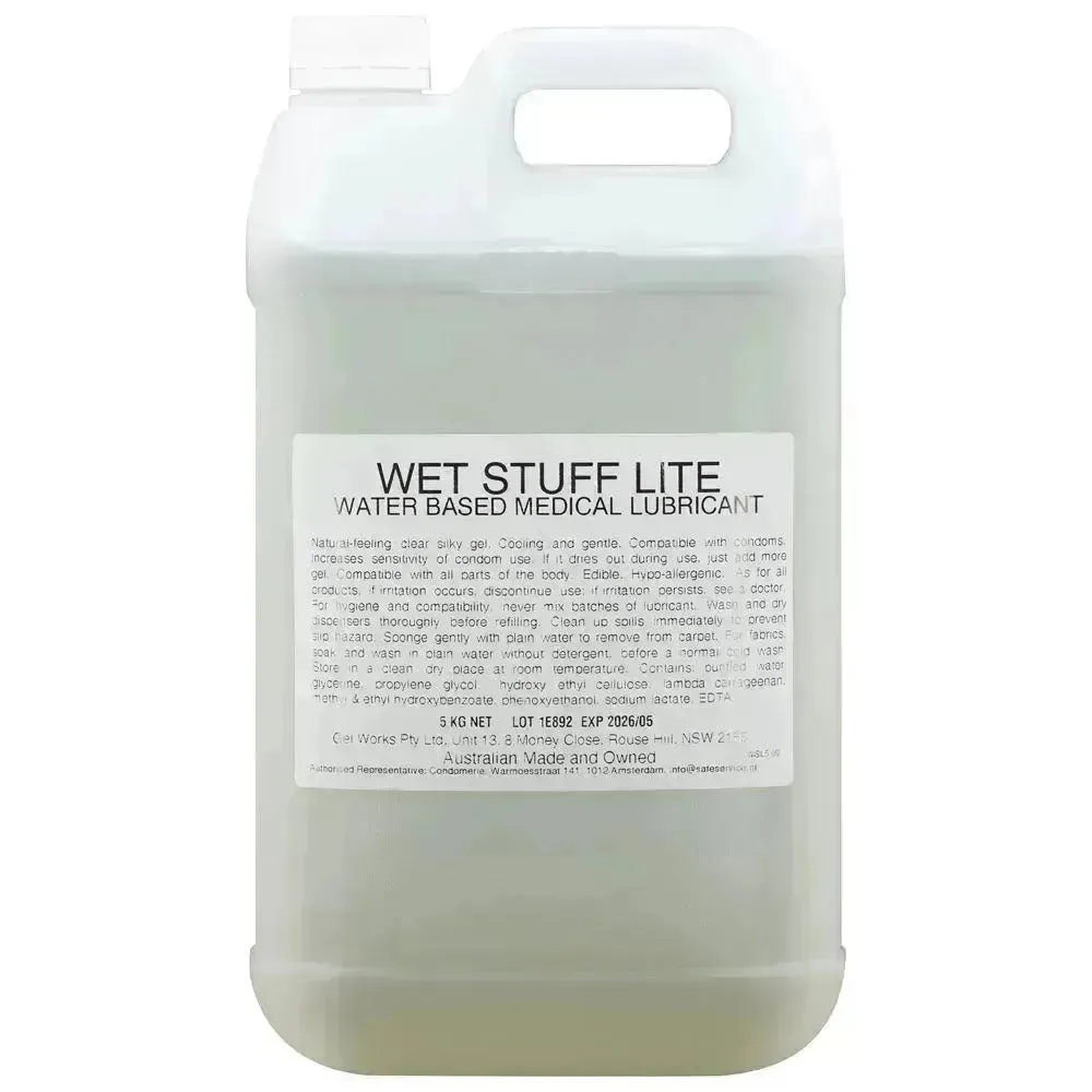 Wet Stuff Lite - 5kg Bottle - Water Based Lubricant - 5 kg Tube